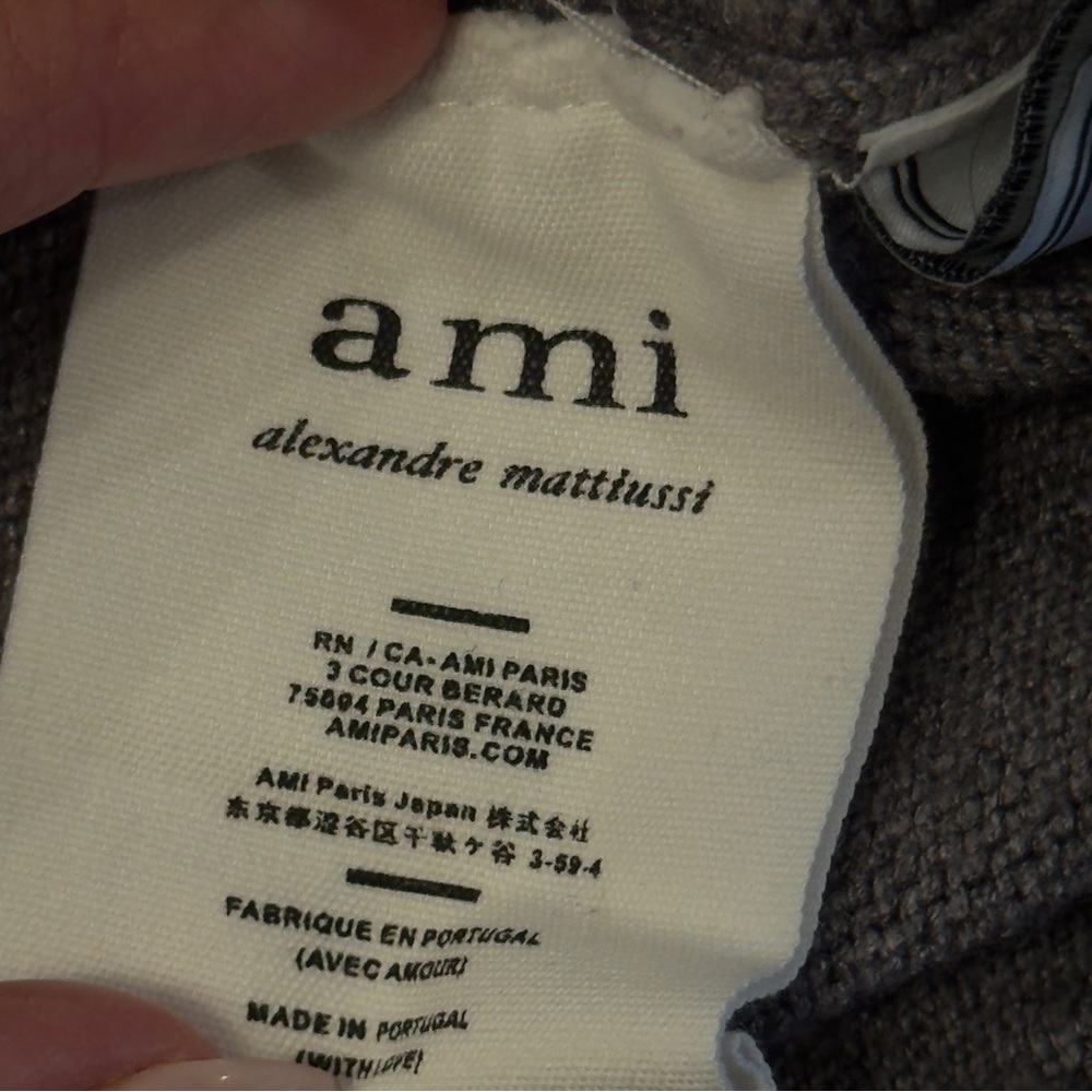 AMI Paris Gray Sweater - Picture 7 of 8